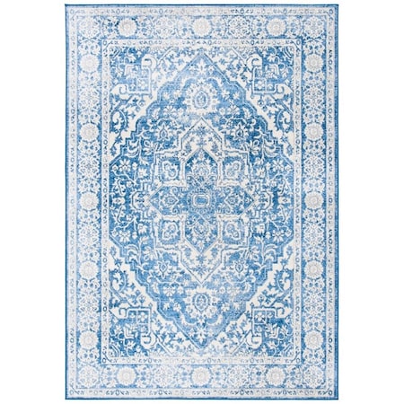Safavieh 6 x 9 ft. Brentwood Traditional Rectangle Rug; Ivory & Navy BNT832A-6
